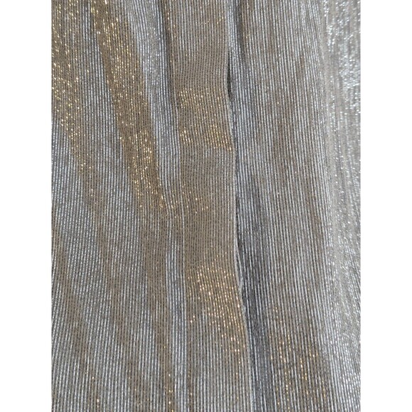 NWT Lafayette 148 Bryon Tie Neck Blouse Honey Gold  Metallic Sz M - Picture 4 of 11